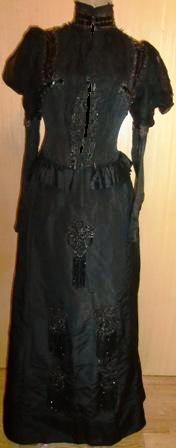 xxM415M Au Bon Marche Black corset dress SOLD